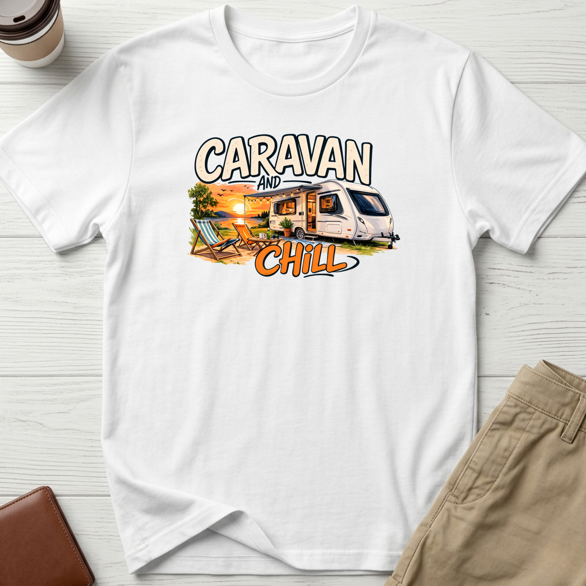 Caravan and Chill T-shirt in white – Thread Riot