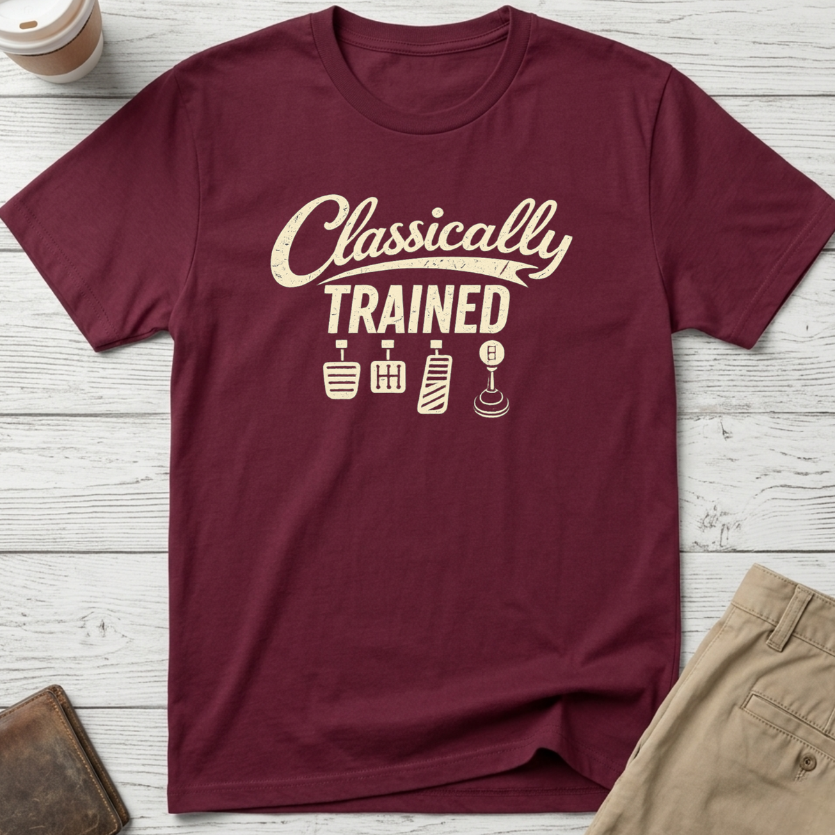 Classically Trained T-shirt in maroon – Thread Riot