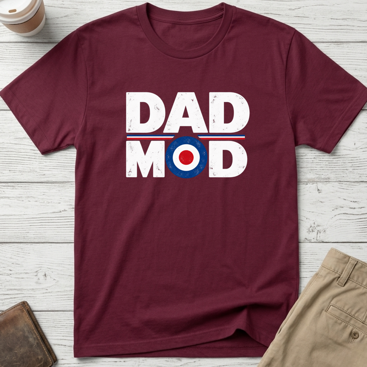 Dad Mod T-shirt in maroon – Thread Riot