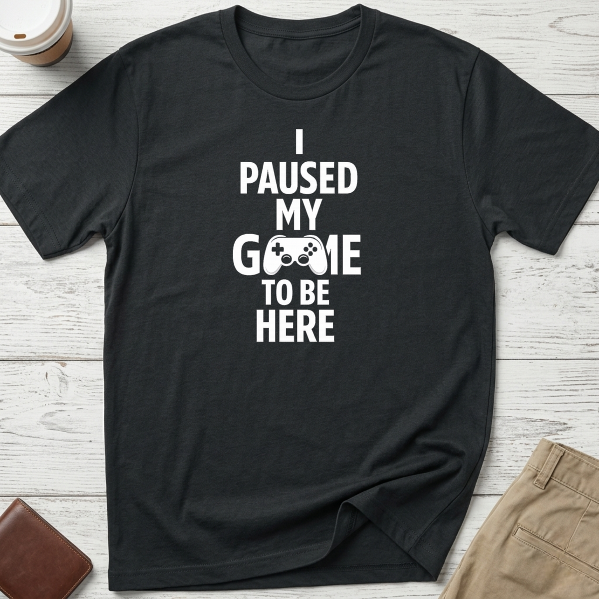 I Paused My Game T-shirt in black – Thread Riot
