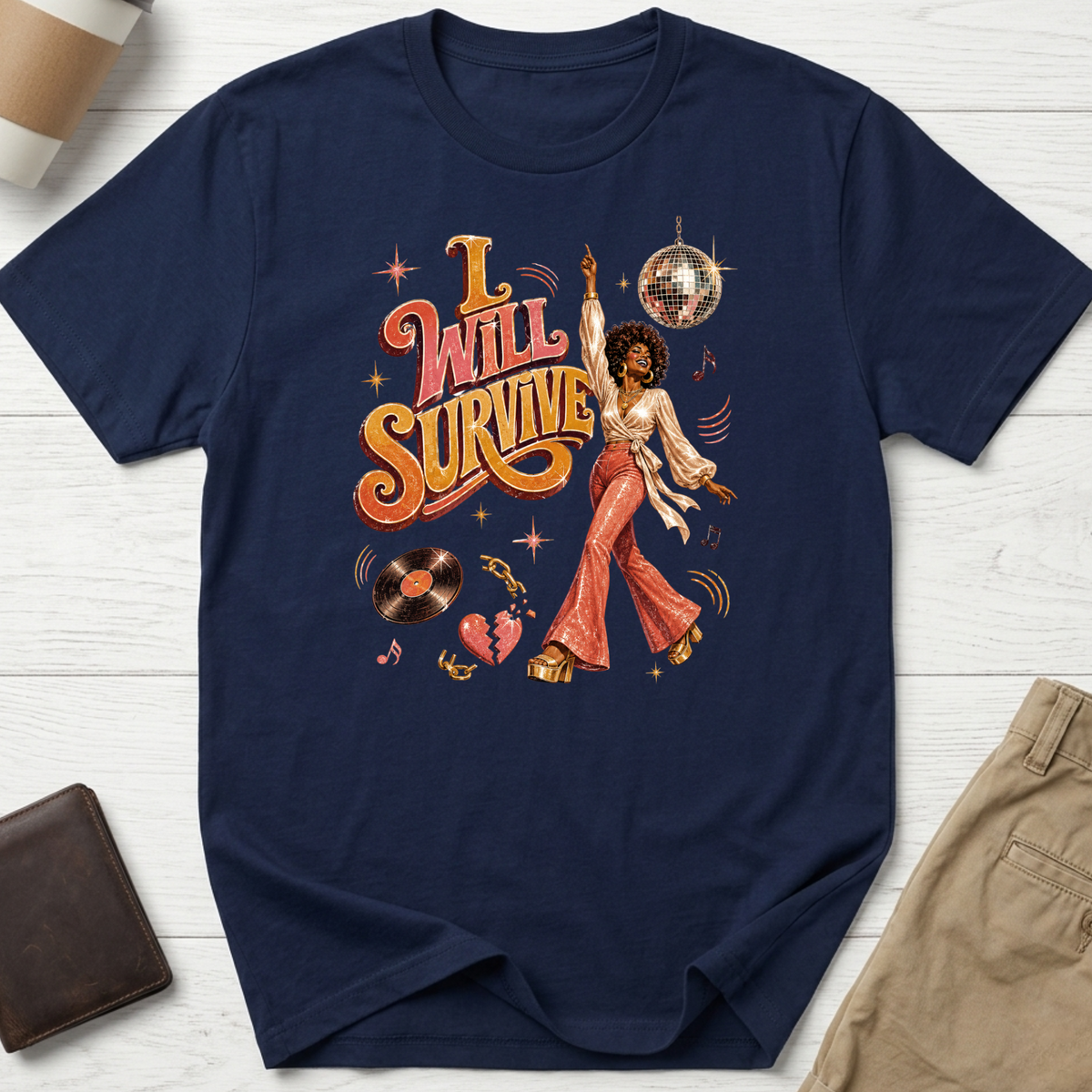 I Will Survive T-shirt in navy – Thread Riot