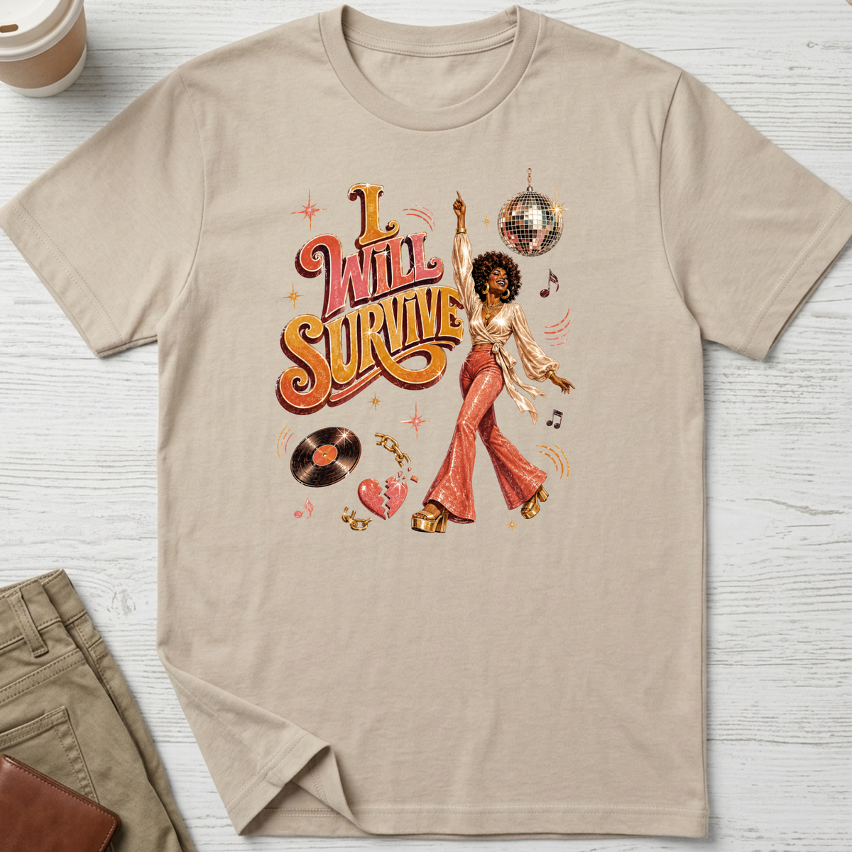 I Will Survive T-shirt in sand – Thread Riot