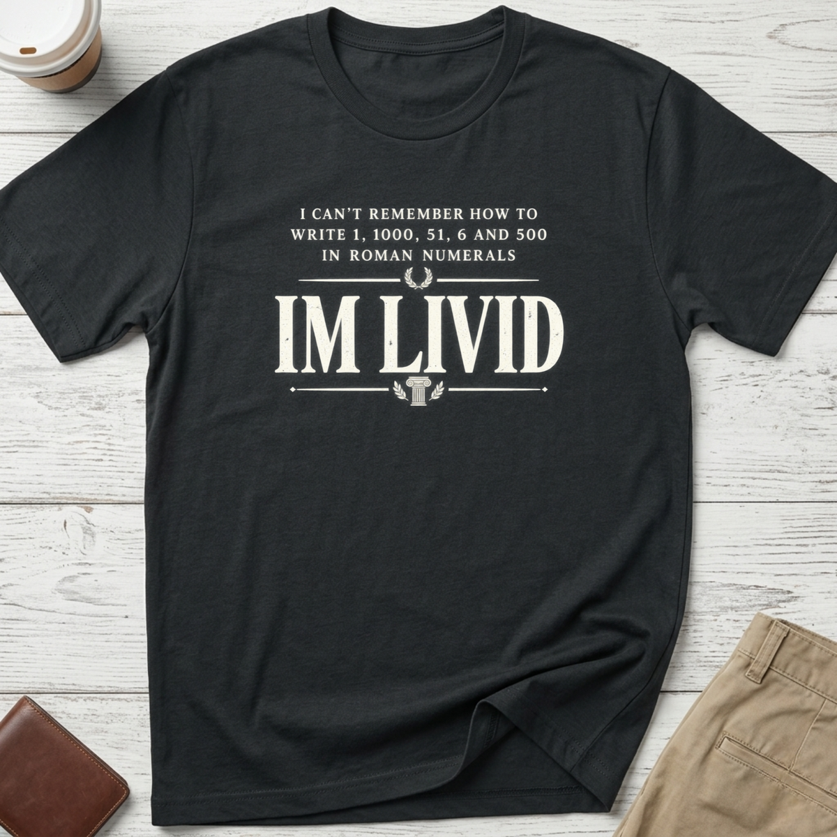 Roman Numerals T-shirt in black – Thread Riot